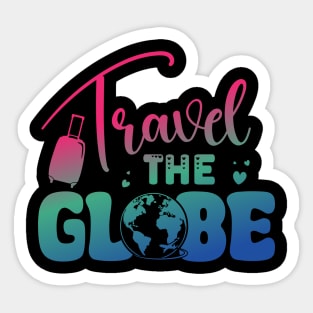 Travel The Globe Traveling Plane Trip Family Vacation Sticker